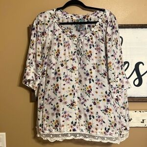 Johnny Was Floral Blouse Top